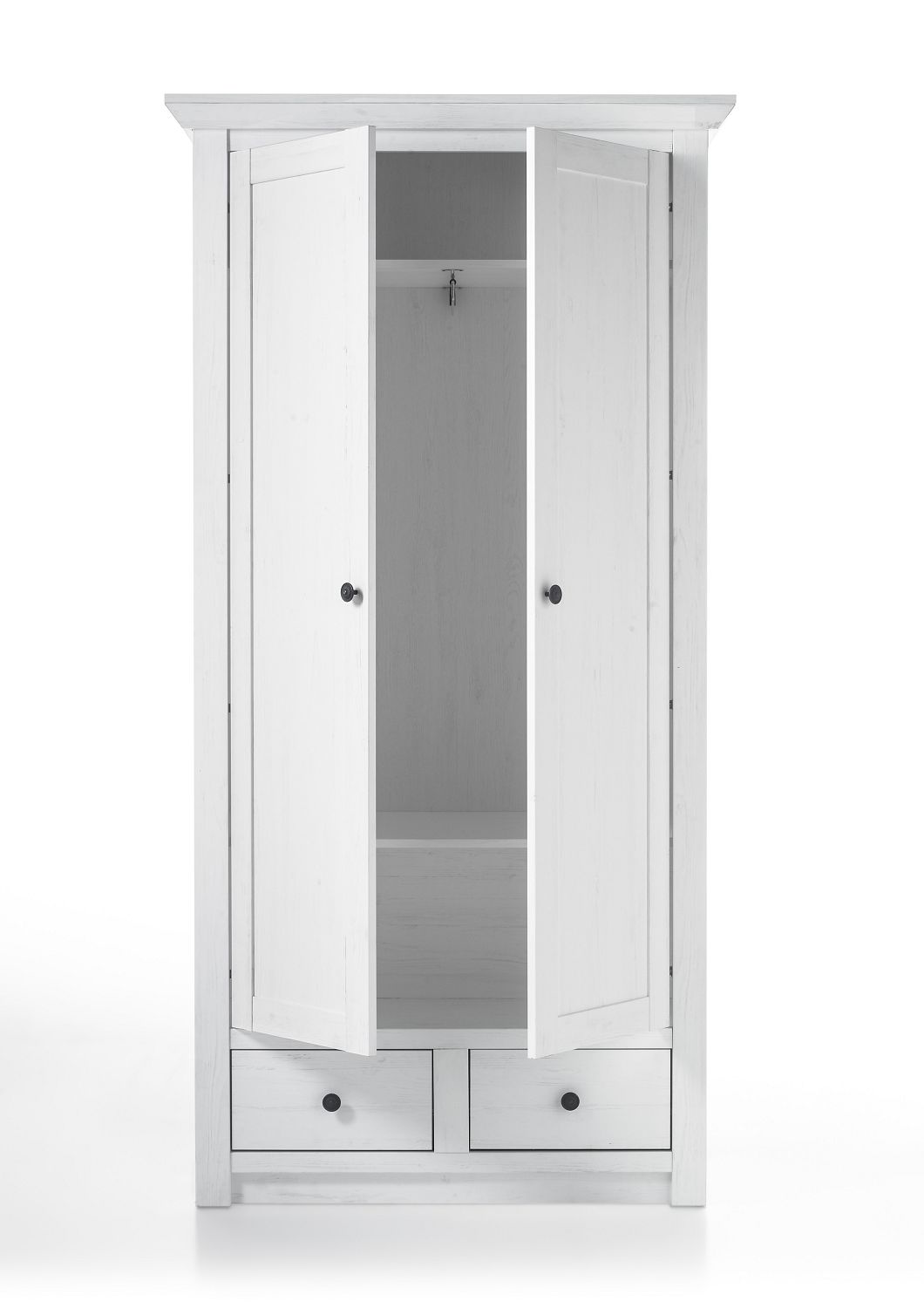 Garderobenschrank "Westerland " Pinie Weiss Nachbildung, 105x206x45cm